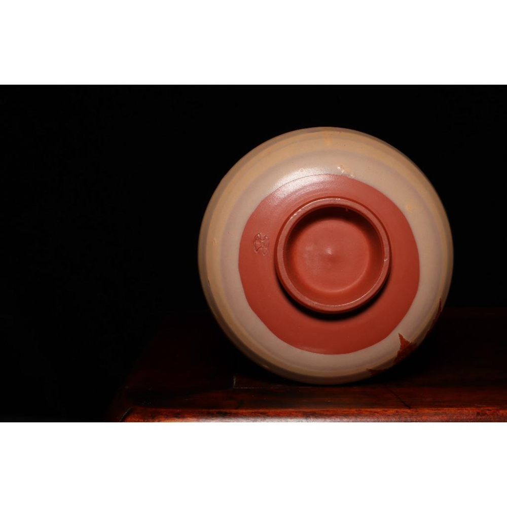 《部町》 日本 常滑燒 朱泥楓葉抹茶碗｜抹茶 茶道具 茶道 花道 花藝 神社 京都 古董 茶碗 茶杯-細節圖9