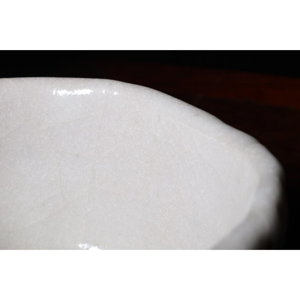 《部町》日本 刻印 厚手鐵繪山水 白志野 茶碗｜抹茶 茶道具 茶道 花道 花藝 神社 京都 古董 茶碗 茶杯-細節圖6