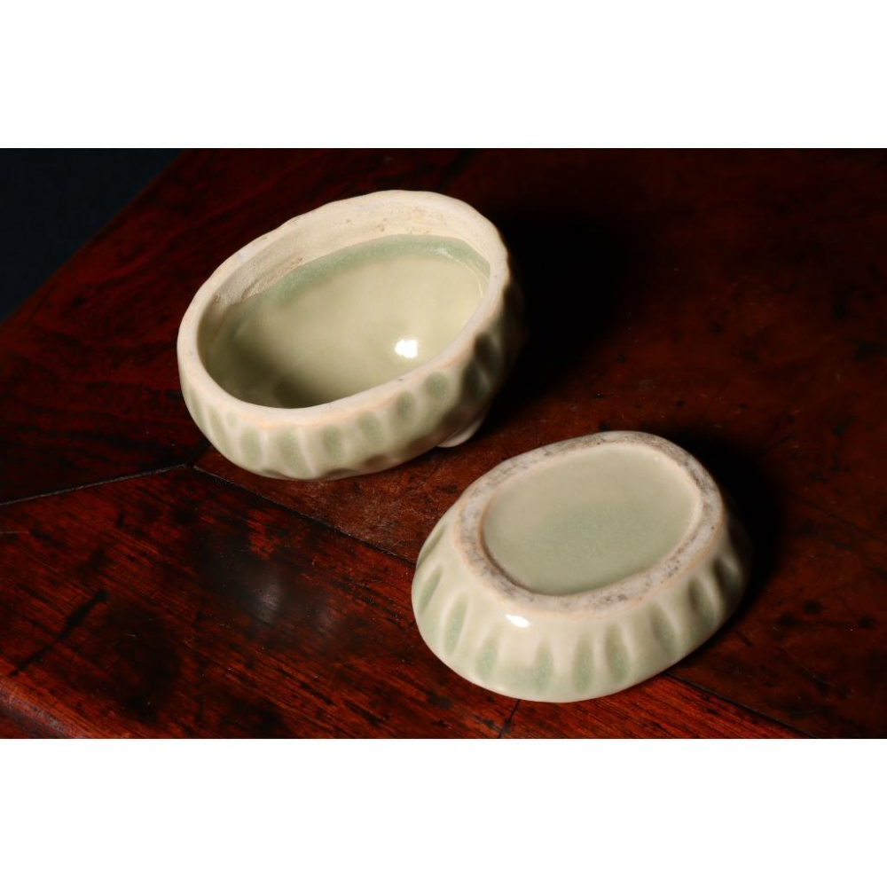 《部町》 日本 古青瓷 干支 羊香盒｜抹茶 茶道具 茶道 花道 花藝 神社 京都 古董 茶碗 茶杯-細節圖6