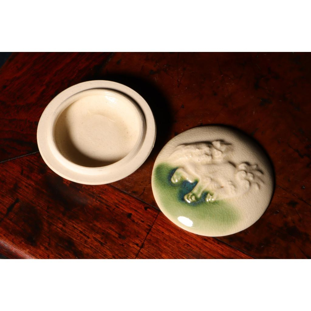 《部町》日本 本願寺 織部獅雕 香盒 ｜抹茶 茶道具 茶道 花道 花藝 神社 京都 古董 茶碗 茶杯-細節圖2