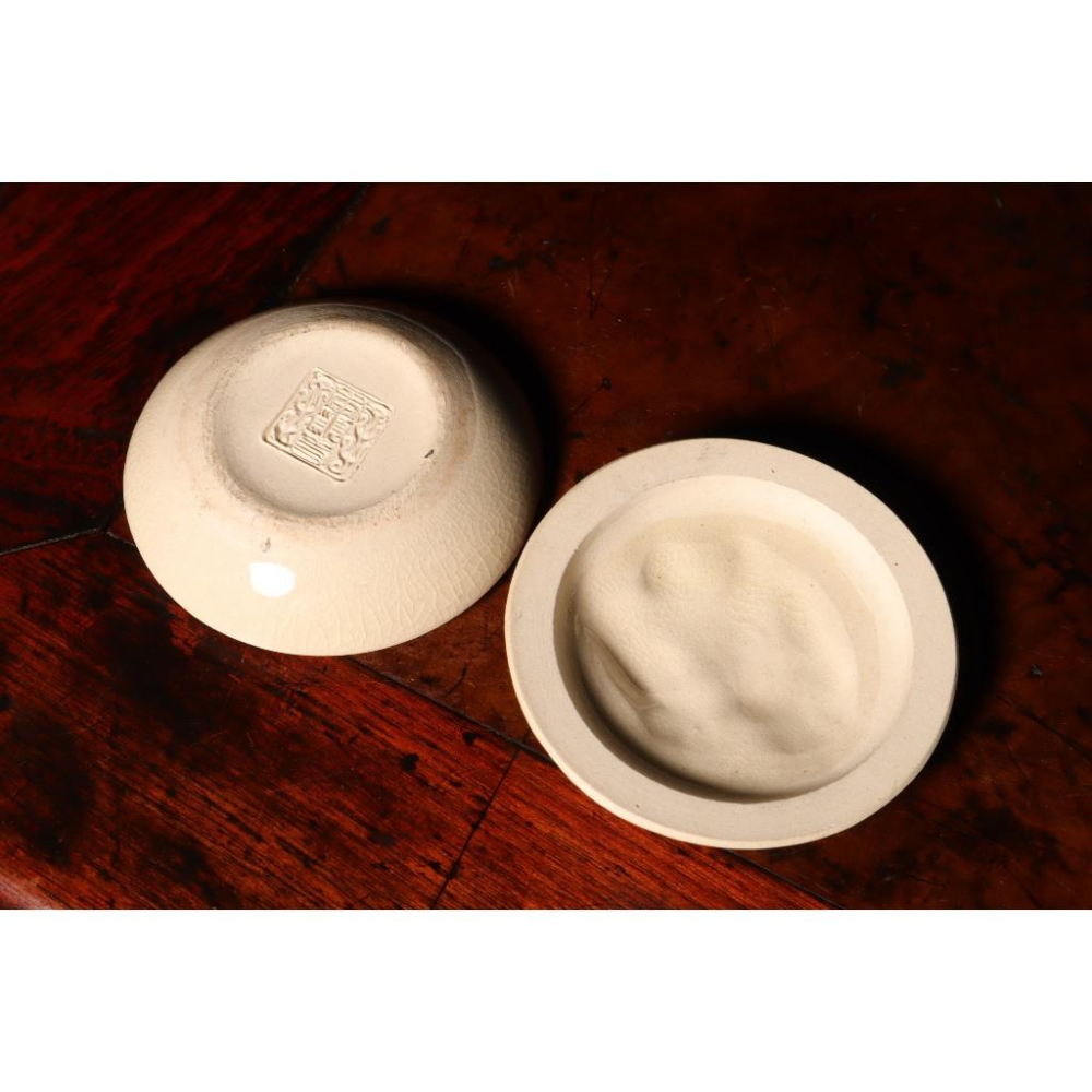 《部町》日本 本願寺 織部獅雕 香盒 ｜抹茶 茶道具 茶道 花道 花藝 神社 京都 古董 茶碗 茶杯-細節圖6