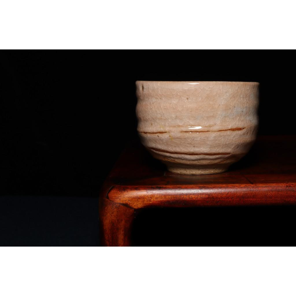 《部町》日本 老唐津 開片抹茶碗｜抹茶 茶道具 茶道 花道 花藝 神社 京都 古董 茶碗 茶杯-細節圖3