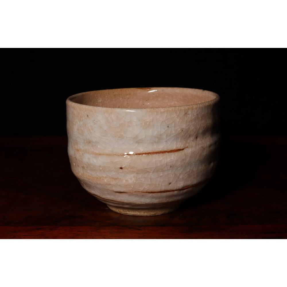 《部町》日本 老唐津 開片抹茶碗｜抹茶 茶道具 茶道 花道 花藝 神社 京都 古董 茶碗 茶杯-細節圖4