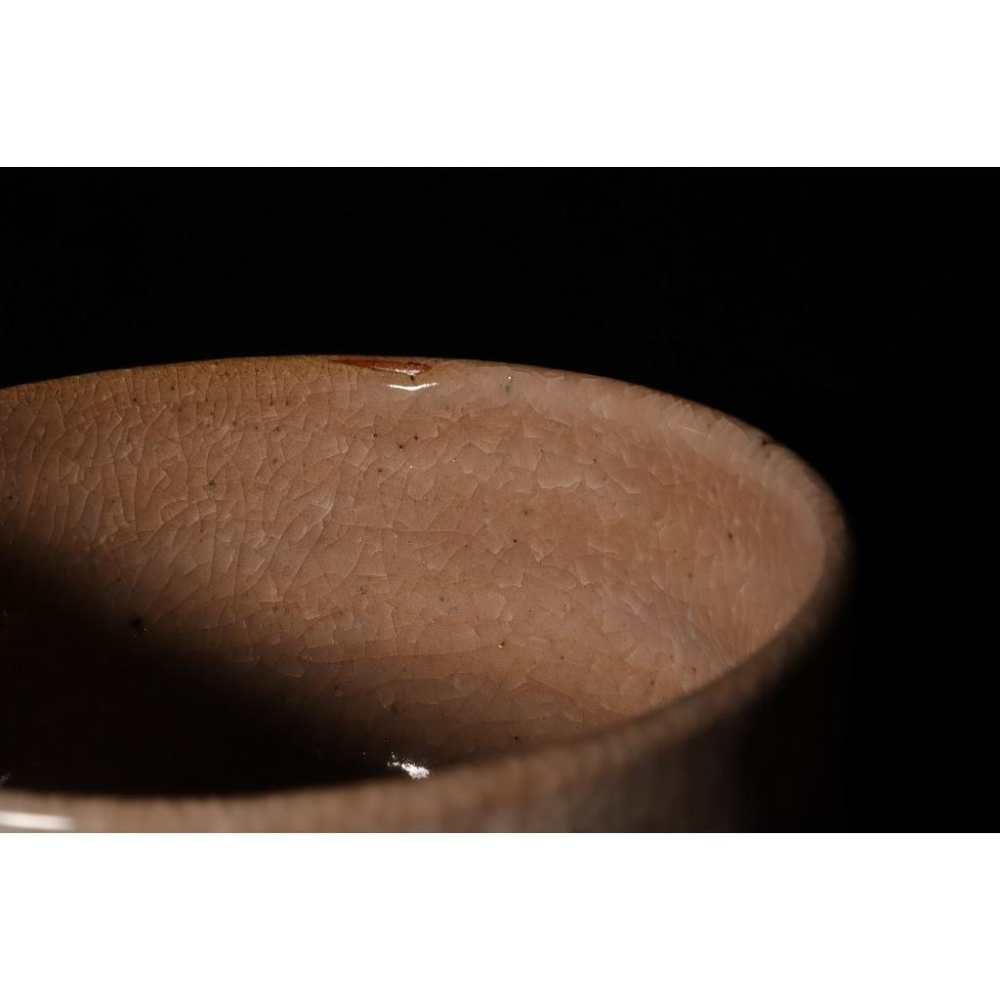 《部町》日本 老唐津 開片抹茶碗｜抹茶 茶道具 茶道 花道 花藝 神社 京都 古董 茶碗 茶杯-細節圖6