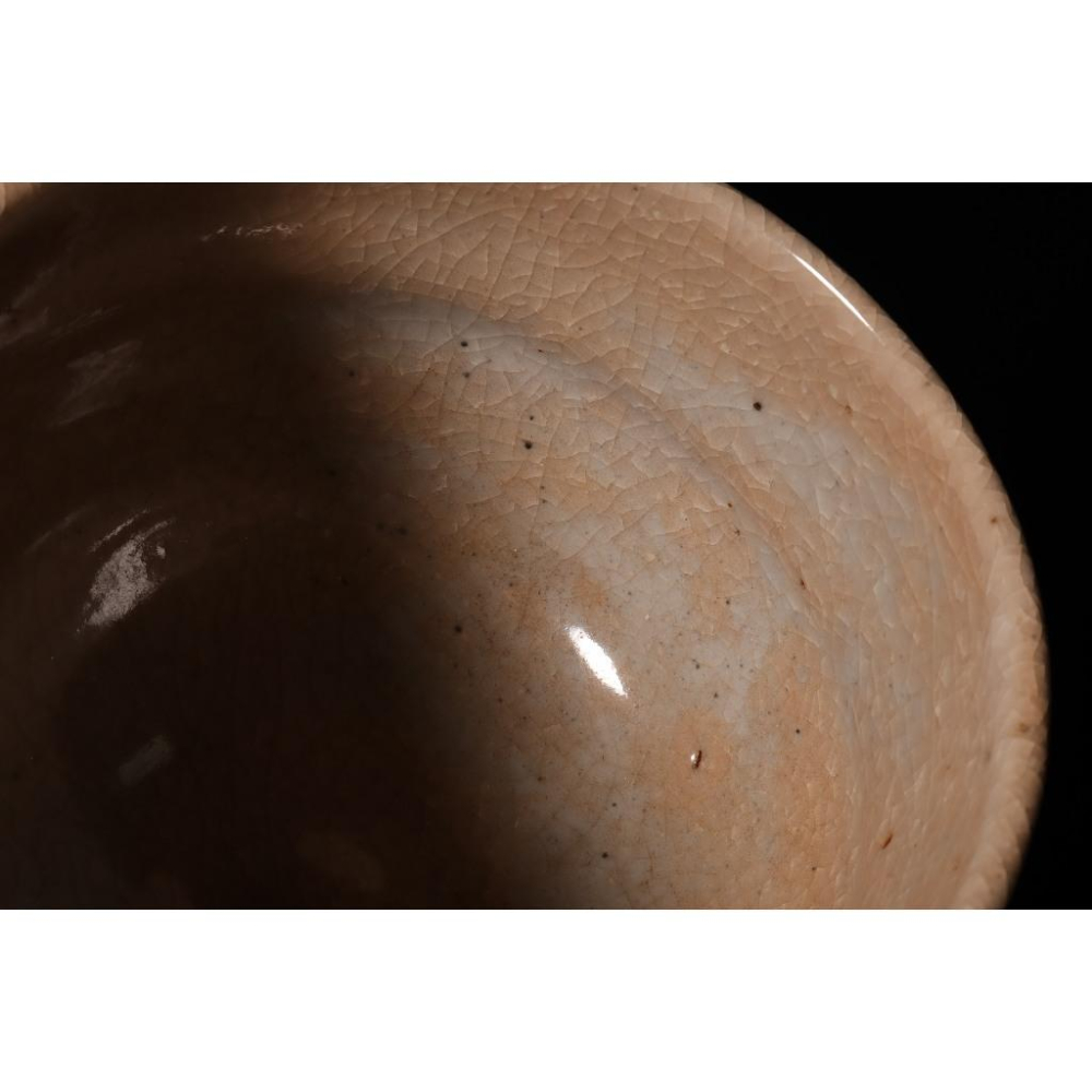 《部町》日本 老唐津 開片抹茶碗｜抹茶 茶道具 茶道 花道 花藝 神社 京都 古董 茶碗 茶杯-細節圖8