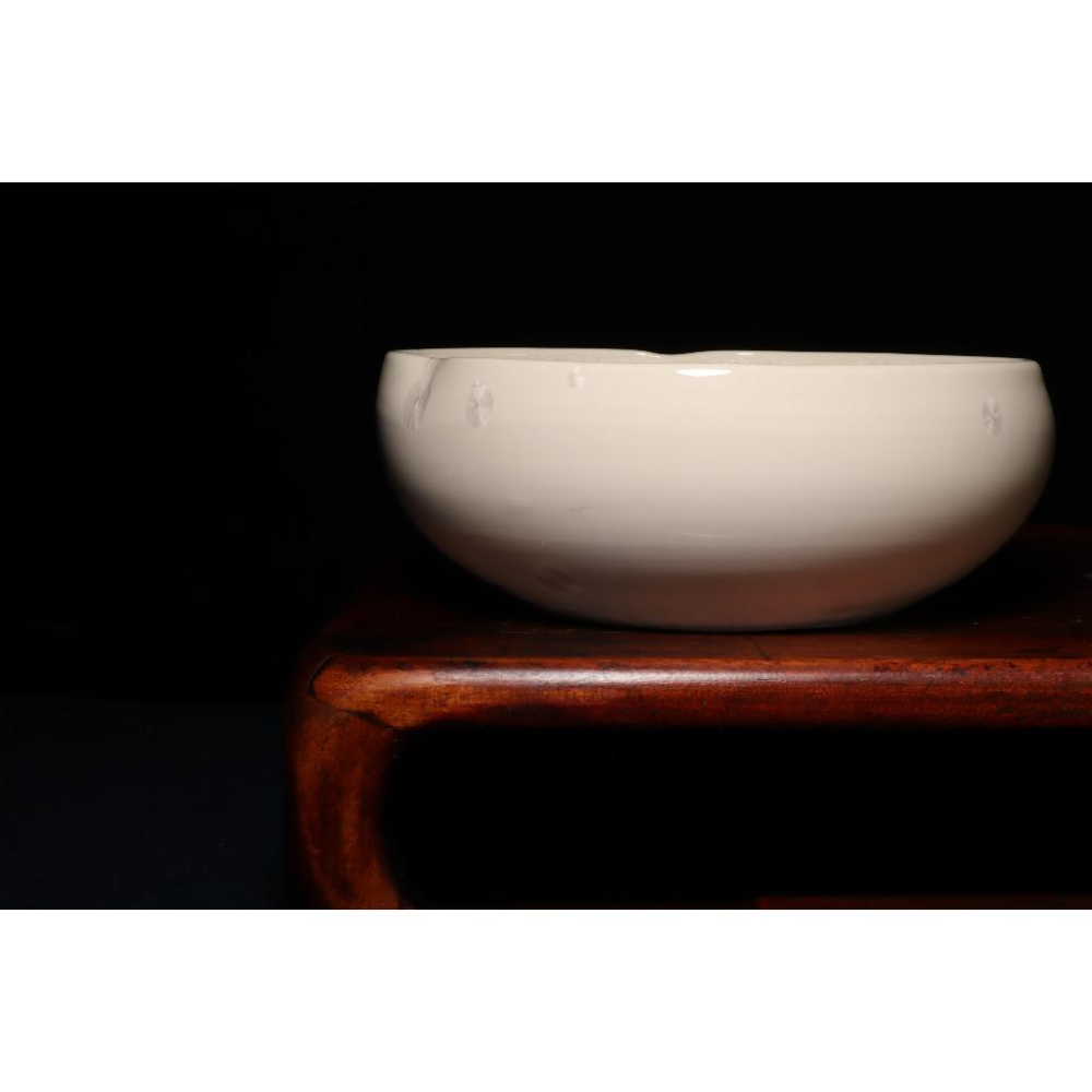 《部町》日本 結晶釉 安德款 白瓷菓子缽｜抹茶 茶道具 茶道 花道 花藝 神社 京都 古董 茶碗 茶杯-細節圖5