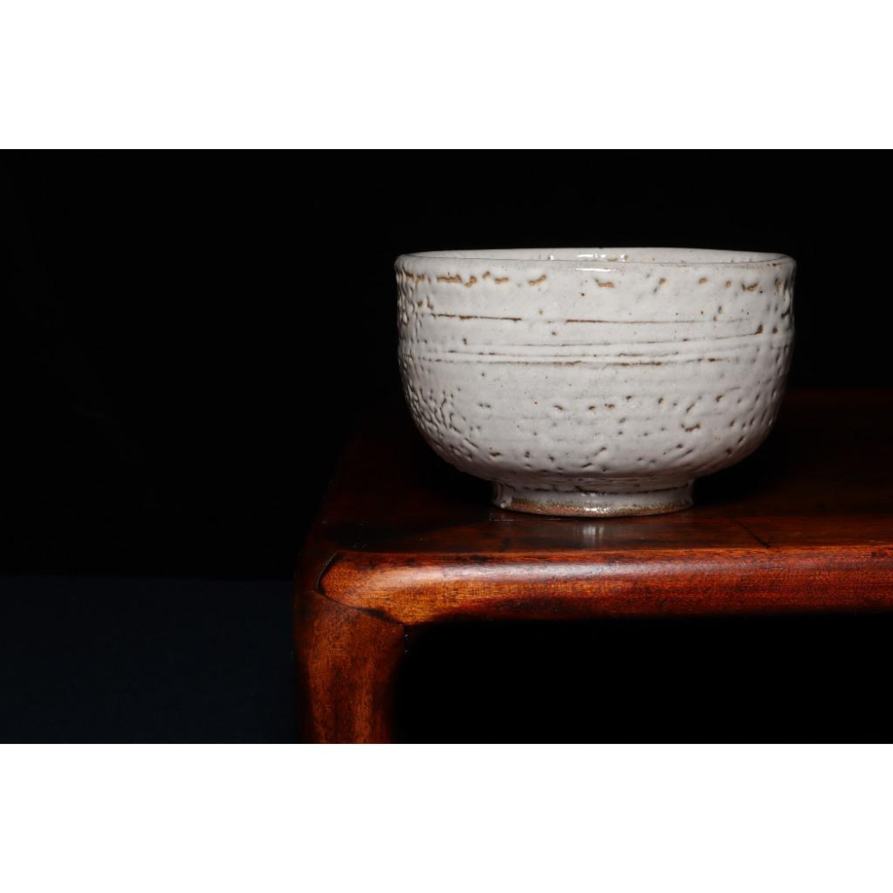 《部町》日本 手捏鼠志野 抹茶碗｜抹茶 茶道具 茶道 花道 花藝 神社 京都 古董 茶碗 茶杯-細節圖2