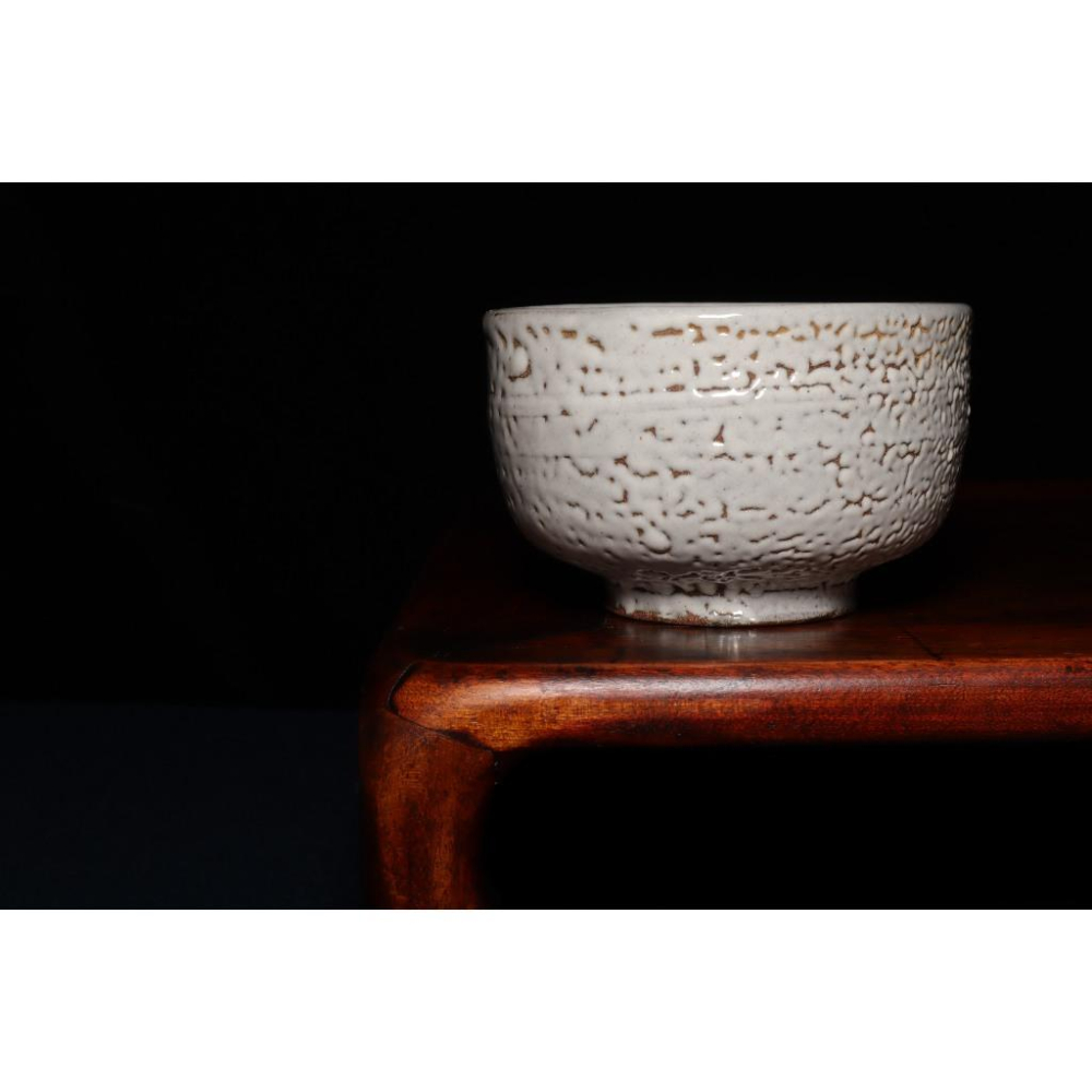 《部町》日本 手捏鼠志野 抹茶碗｜抹茶 茶道具 茶道 花道 花藝 神社 京都 古董 茶碗 茶杯-細節圖3