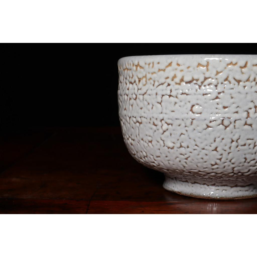 《部町》日本 手捏鼠志野 抹茶碗｜抹茶 茶道具 茶道 花道 花藝 神社 京都 古董 茶碗 茶杯-細節圖5