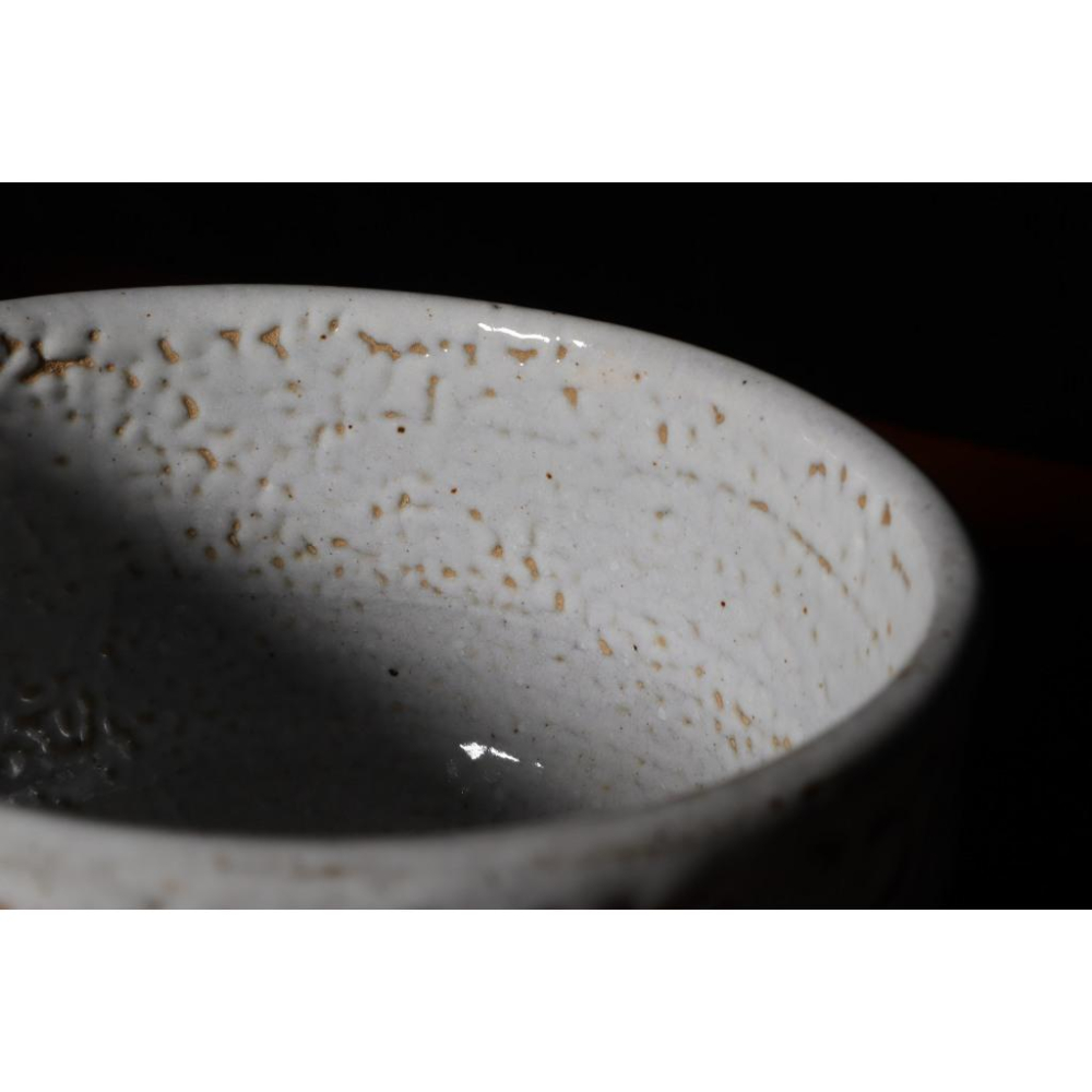 《部町》日本 手捏鼠志野 抹茶碗｜抹茶 茶道具 茶道 花道 花藝 神社 京都 古董 茶碗 茶杯-細節圖7