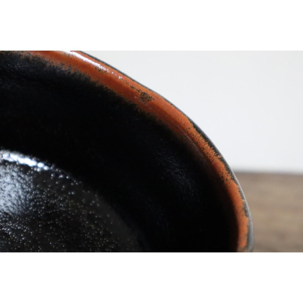 《部町》日本 手造作家款 黑瀨戶 抹茶碗 ｜抹茶 茶道具 茶道 花道 花藝 神社 京都 古董 茶碗 茶杯-細節圖6