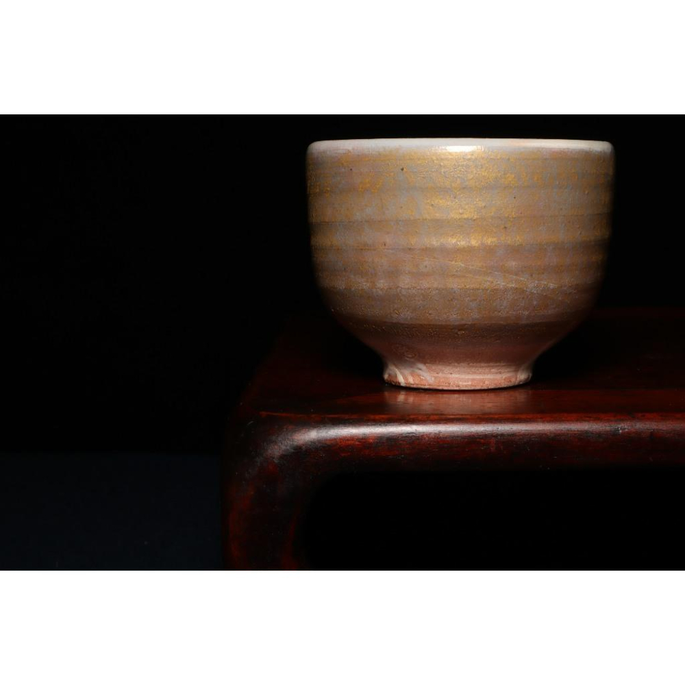 《部町》日本 名家 寺池靜人造 金彩抹茶碗 附木箱｜抹茶 茶道具 茶道 花道 花藝 神社 京都 古董 茶碗 茶杯-細節圖2