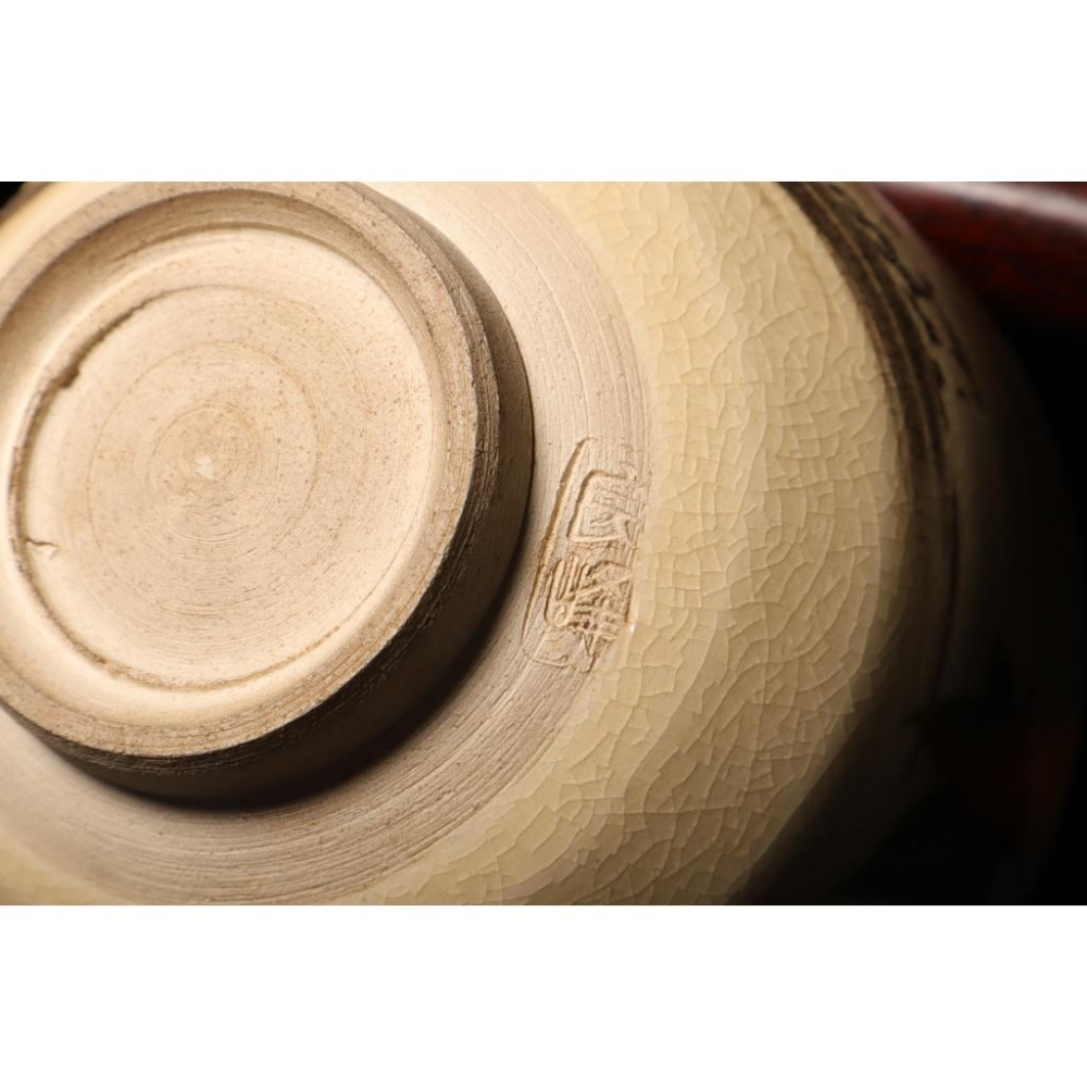 《部町》日本 仁清風 金銀繪楓葉 抹茶碗 附木箱｜抹茶 茶道具 茶道 花道 花藝 神社 京都 古董 茶碗 茶杯-細節圖8