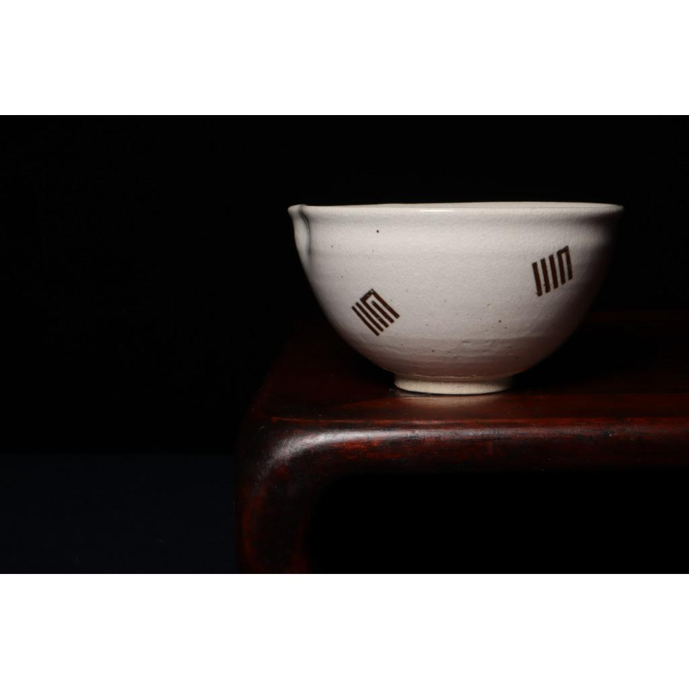 《部町》日本 高橋楽斎造 源氏香紋 抹茶碗 附木箱 源共布｜抹茶 茶道具 茶道 花道 花藝 神社 京都 古董 茶碗 茶杯-細節圖3