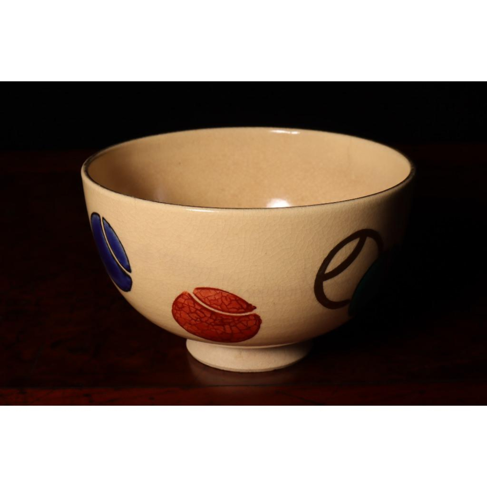 《部町》日本 清風款  毬樣抹茶碗｜抹茶 茶道具 茶道 花道 花藝 神社 京都 古董 茶碗 茶杯-細節圖5