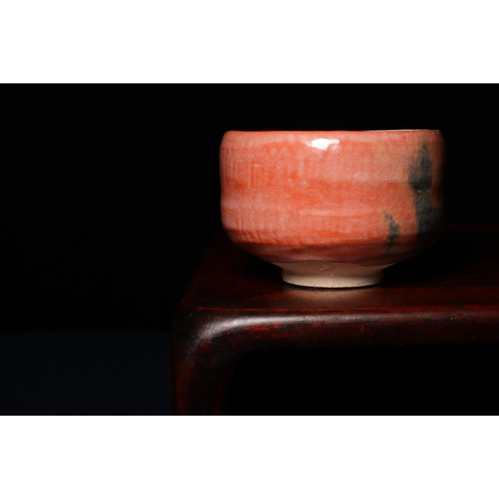 《部町》日本 赤樂燒 松樂款 干支抹茶碗｜抹茶 茶道具 茶道 花道 花藝 神社 京都 古董 茶碗 茶杯-細節圖2