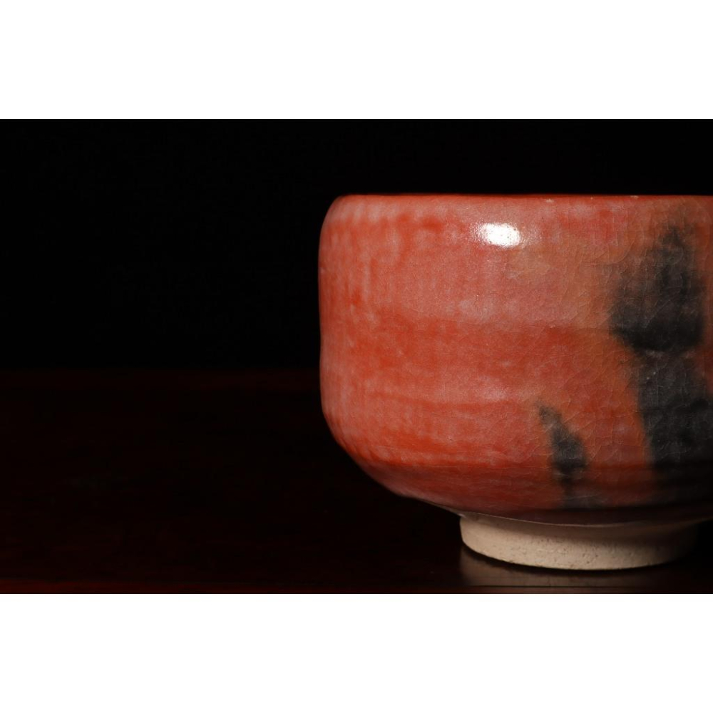 《部町》日本 赤樂燒 松樂款 干支抹茶碗｜抹茶 茶道具 茶道 花道 花藝 神社 京都 古董 茶碗 茶杯-細節圖4