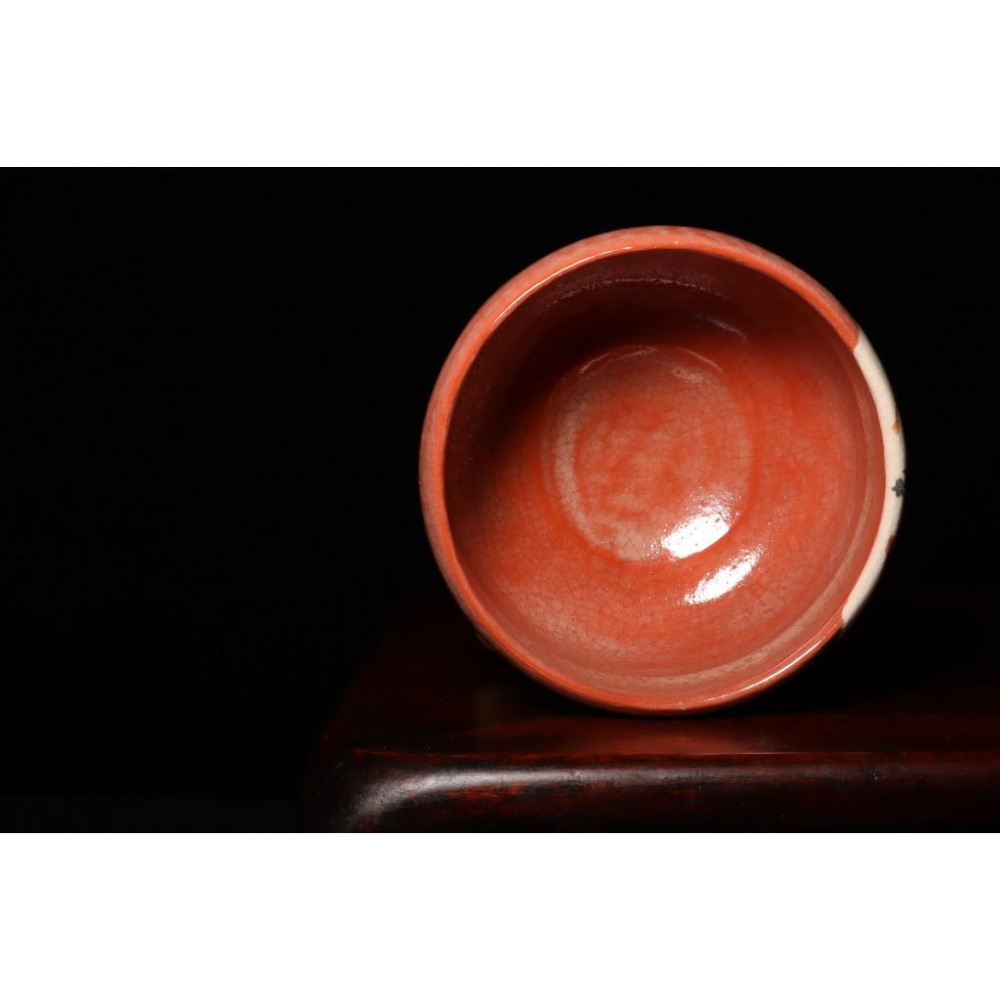 《部町》日本 赤樂燒 松樂款 干支抹茶碗｜抹茶 茶道具 茶道 花道 花藝 神社 京都 古董 茶碗 茶杯-細節圖7