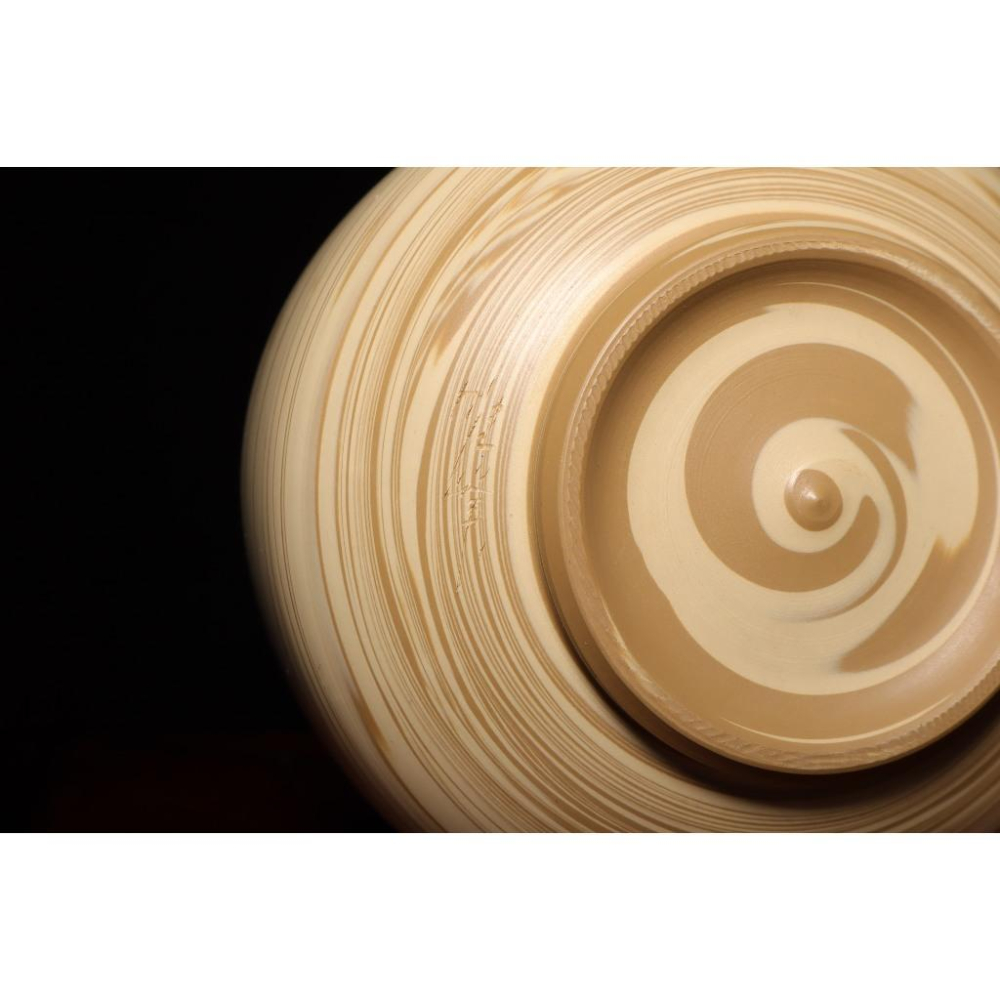 《部町》日本 作家款 絞胎 練り込み 抹茶碗 ｜抹茶 茶道具 茶道 花道 花藝 神社 京都 古董 茶碗 茶杯-細節圖8
