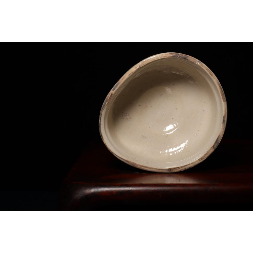 《部町》日本 志野燒 鐵繪 沓形抹茶碗 ｜抹茶 茶道具 茶道 花道 花藝 神社 京都 古董 茶碗 茶杯-細節圖7