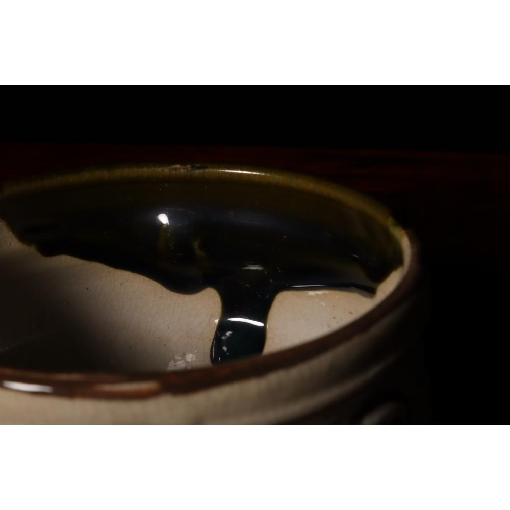 《部町》日本 瀨戶織部燒 三峰園窯 抹茶碗｜抹茶 茶道具 茶道 花道 花藝 神社 京都 古董 茶碗 茶杯-細節圖5
