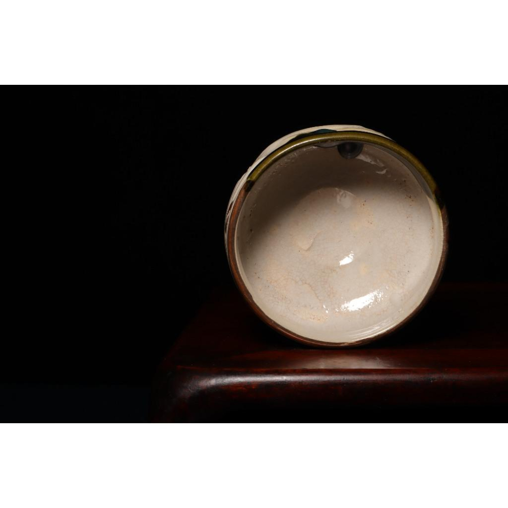 《部町》日本 瀨戶織部燒 三峰園窯 抹茶碗｜抹茶 茶道具 茶道 花道 花藝 神社 京都 古董 茶碗 茶杯-細節圖7