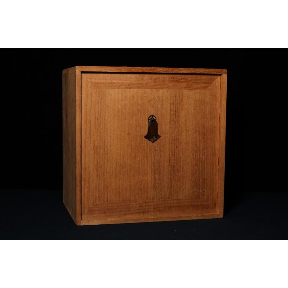 《部町》日本 梧桐木 天然木造 純銅配件 茶箱 茶冊｜抹茶 茶道具 茶道 花道 花藝 神社 京都 古董 茶碗 茶杯-細節圖3