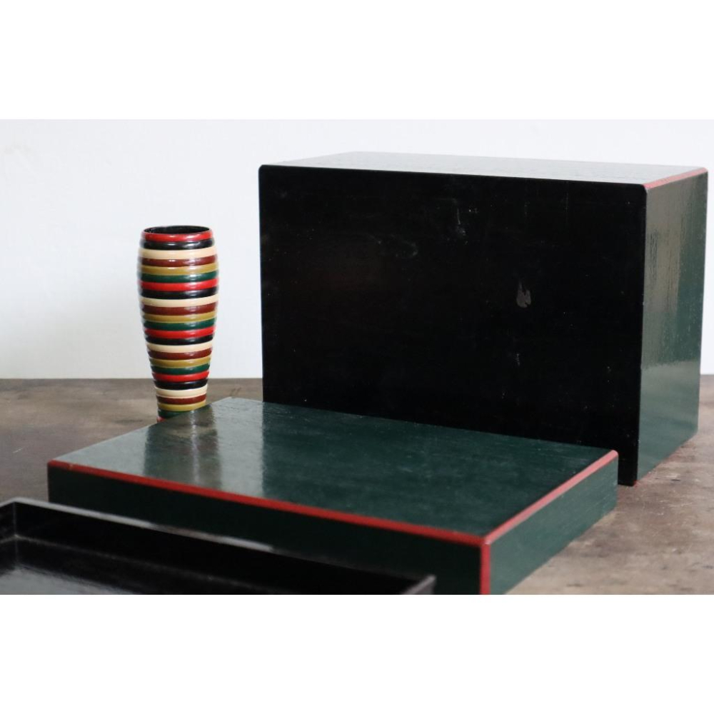 《部町》日本 木胎 利休茶箱｜抹茶 茶道具 茶道 花道 花藝 神社 京都 古董 茶碗 茶杯-細節圖9