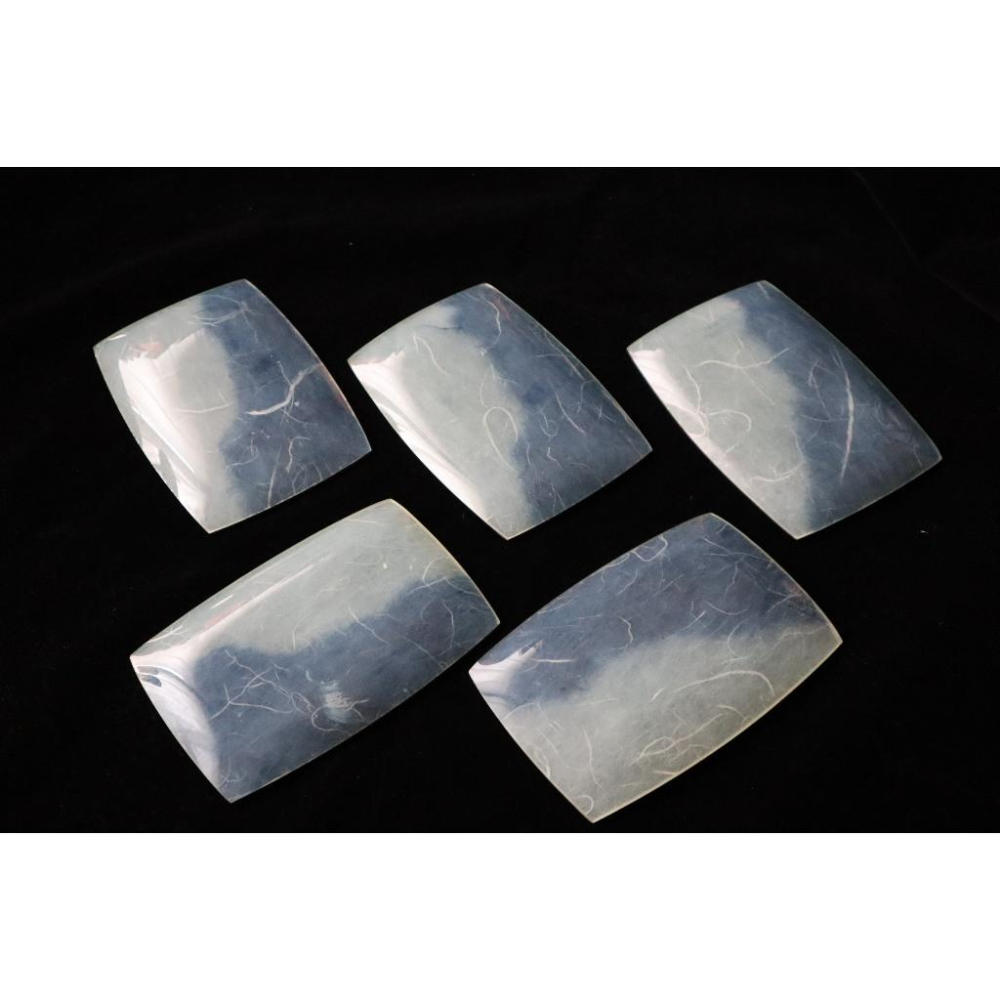 《部町》日本 手造 和紙玻璃菓子皿 五客｜抹茶 茶道具 茶道 花道 花藝 神社 京都 古董 茶碗 茶杯｜抹茶 茶道具-細節圖6