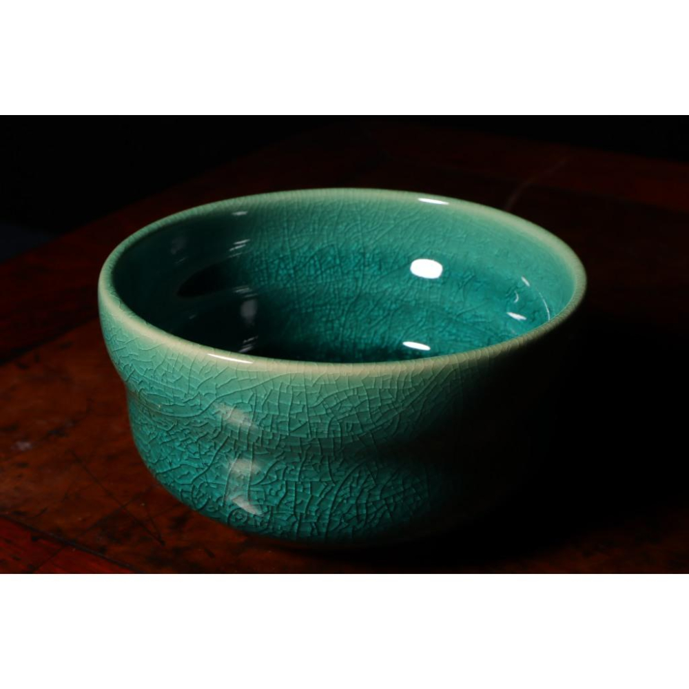《部町》日本名家造 翠泉 湖水綠開片 抹茶碗｜抹茶 茶道具 茶道 花道 花藝 神社 茶碗 茶葉 京都 普洱茶 茶罐 茶藝-細節圖5