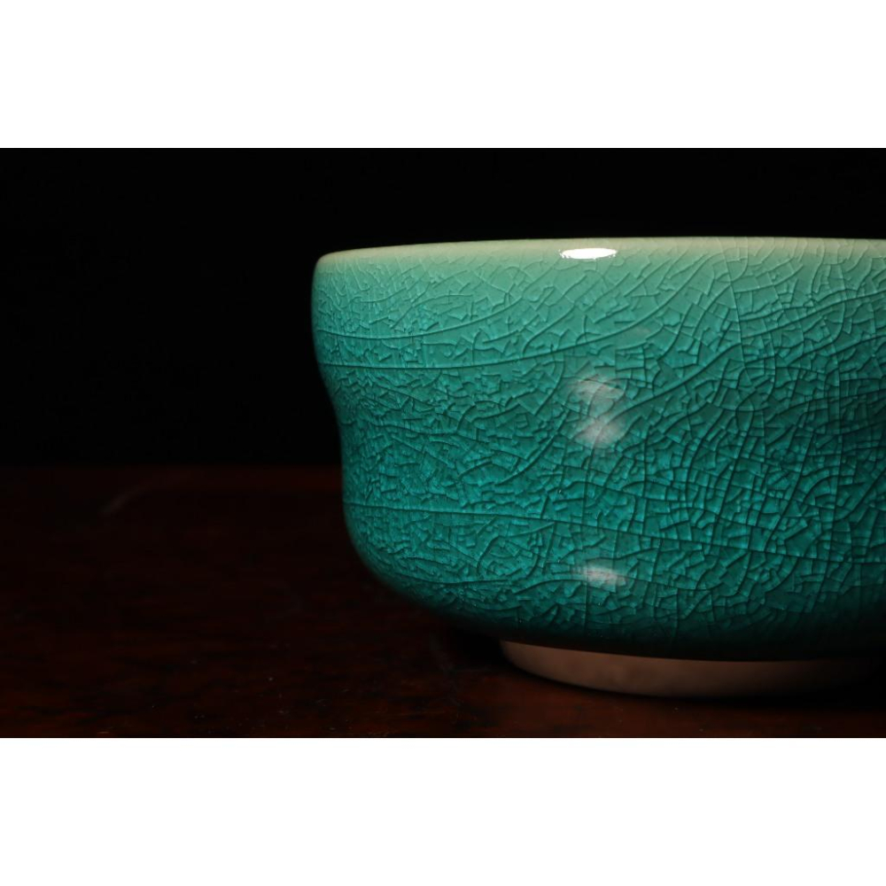 《部町》日本名家造 翠泉 湖水綠開片 抹茶碗｜抹茶 茶道具 茶道 花道 花藝 神社 茶碗 茶葉 京都 普洱茶 茶罐 茶藝-細節圖7