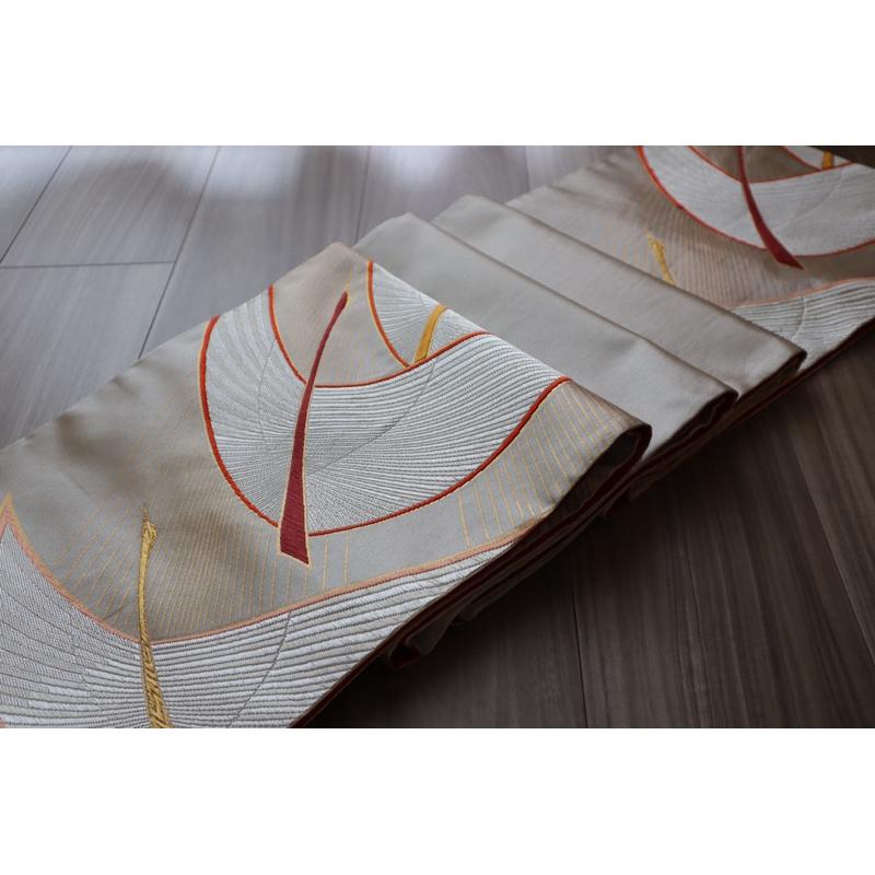 《部町》日本 唐織 袋帯 金銀糸飛鶴文樣 雙面和服腰帶 茶墊 茶巾|浴衣 着物 袋帶 茶碗 茶道具 茶席 桌巾 花藝-細節圖3