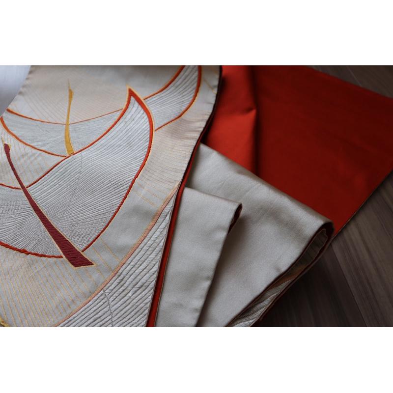 《部町》日本 唐織 袋帯 金銀糸飛鶴文樣 雙面和服腰帶 茶墊 茶巾|浴衣 着物 袋帶 茶碗 茶道具 茶席 桌巾 花藝-細節圖8