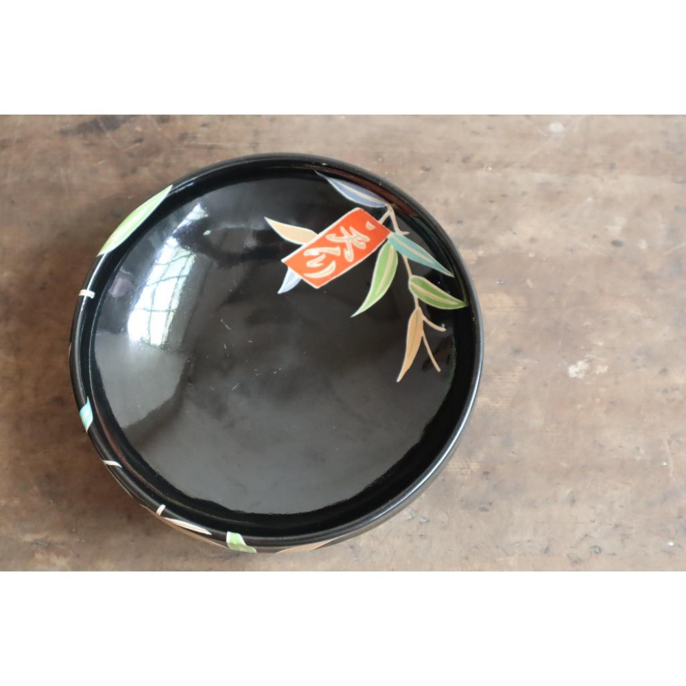 《部町》日本 宮地英香造 竹葉 平茶碗｜抹茶 茶道具 茶道 花道 花藝 神社 京都 古董 茶碗 茶杯-細節圖5
