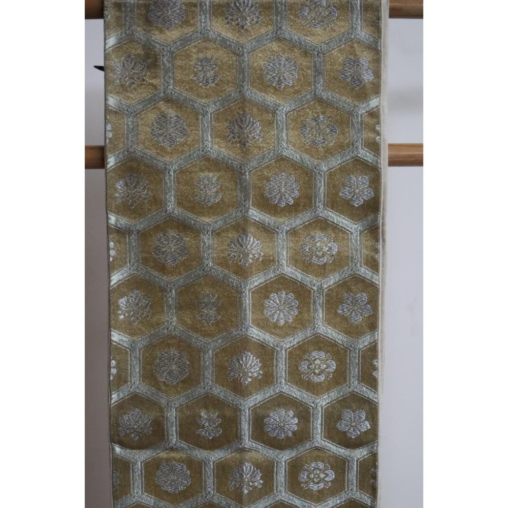 《部町》日本 西陣織 金線龜甲紋 六通和服腰帶 茶巾 茶墊|浴衣 着物 袋帶 茶碗 茶道具 茶席 桌巾 花藝 茶杯-細節圖3