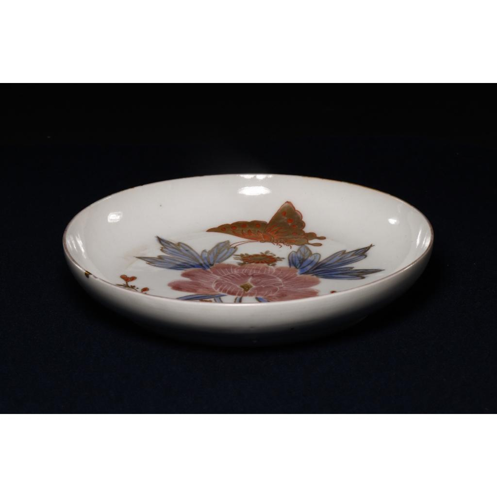 《部町》老物件 純金金繕 蝶戀花塗金牡丹盤｜抹茶 神社 京都 茶道具 茶道 花藝 花道 手造-細節圖4