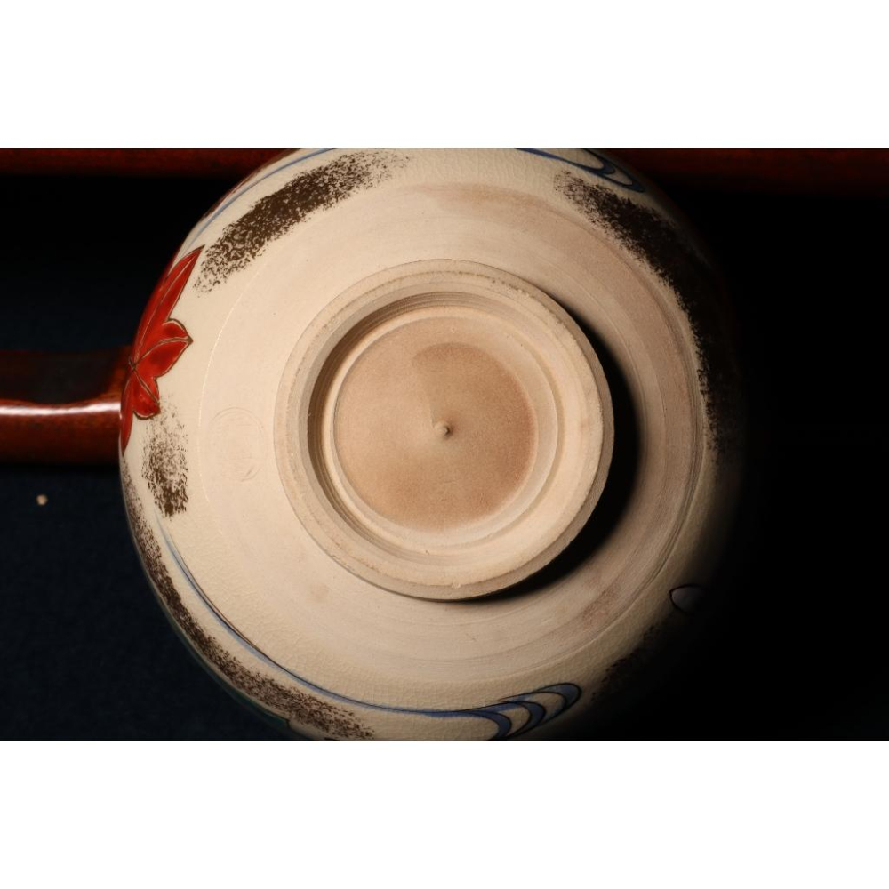 《部町》日本 仁清 中村香菊造 立田川描金抹茶碗｜抹茶 茶道具 茶道 花道 花藝 神社 茶葉 茶杯 茶海 茶藝 普洱茶-細節圖9