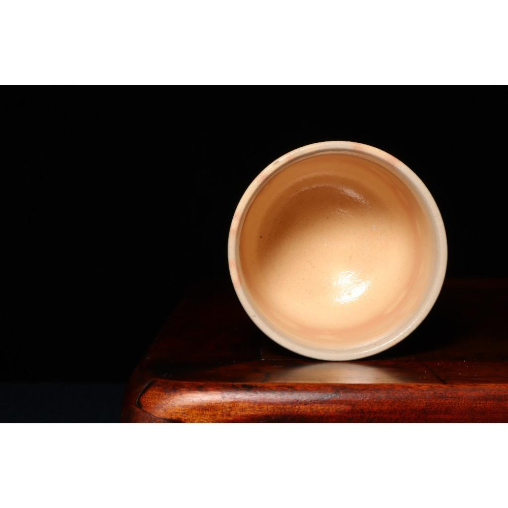《部町》 日本 萩燒 龍山窯 立鶴 筒茶碗｜抹茶 茶道具 茶道 花道 花藝 神社 京都 古董 茶碗 茶杯-細節圖7