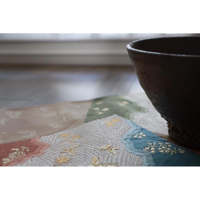 《部町》日本  袋帯 金彩流水櫻花 和服腰帶 茶墊 茶巾|浴衣 着物 袋帶 茶碗 茶道具 茶席 桌巾 花藝 茶杯-細節圖2