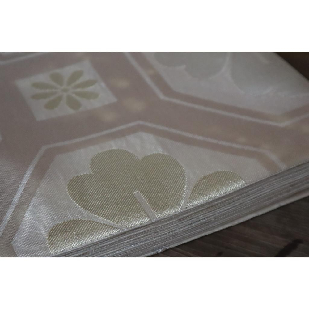 《部町》日本 花菱紋 銀線織 全通和服腰帶 茶巾 茶墊|浴衣 着物 袋帶 茶碗 茶道具 茶席 桌巾 花藝 茶杯-細節圖2