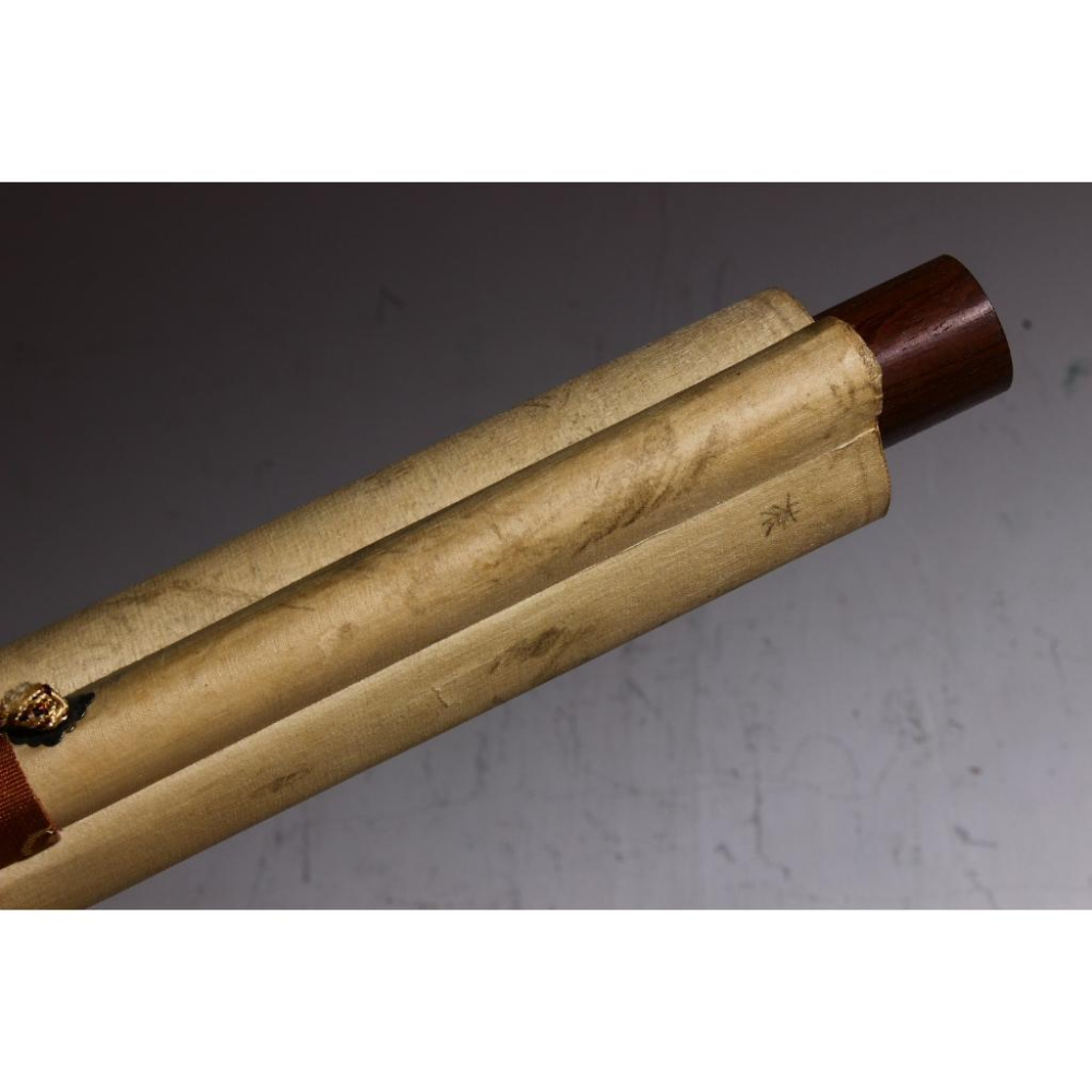 《部町》黃檗宗高僧 鈴木龍珠 茶有延壽功 茶掛  ｜墨寶 文房 茶道 花藝 花道 禪 神社 法師 宗教 佛教 茶掛 掛軸-細節圖4