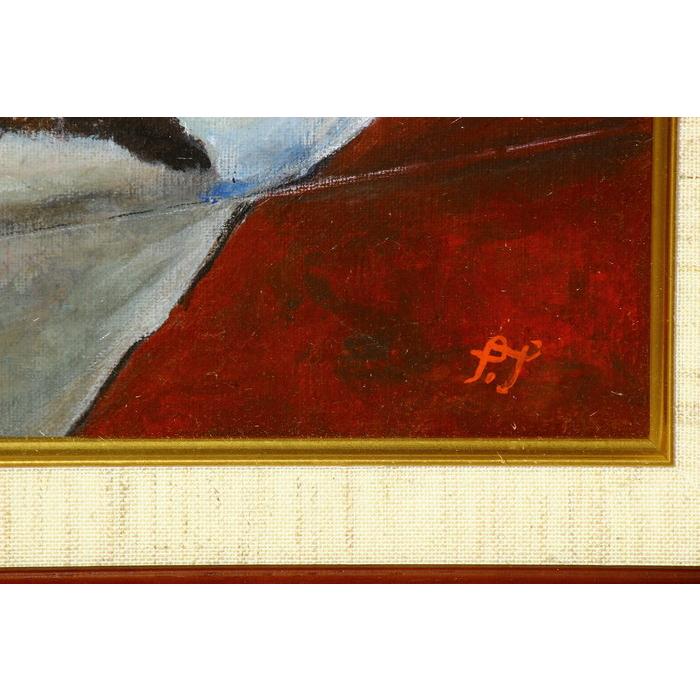 《部町》手繪油畫 虎斑貓憩 木框畫 ｜墨寶 文房 茶道 花藝 花道 禪 神社 法師 宗教 佛教 油畫 貓咪 貓-細節圖7