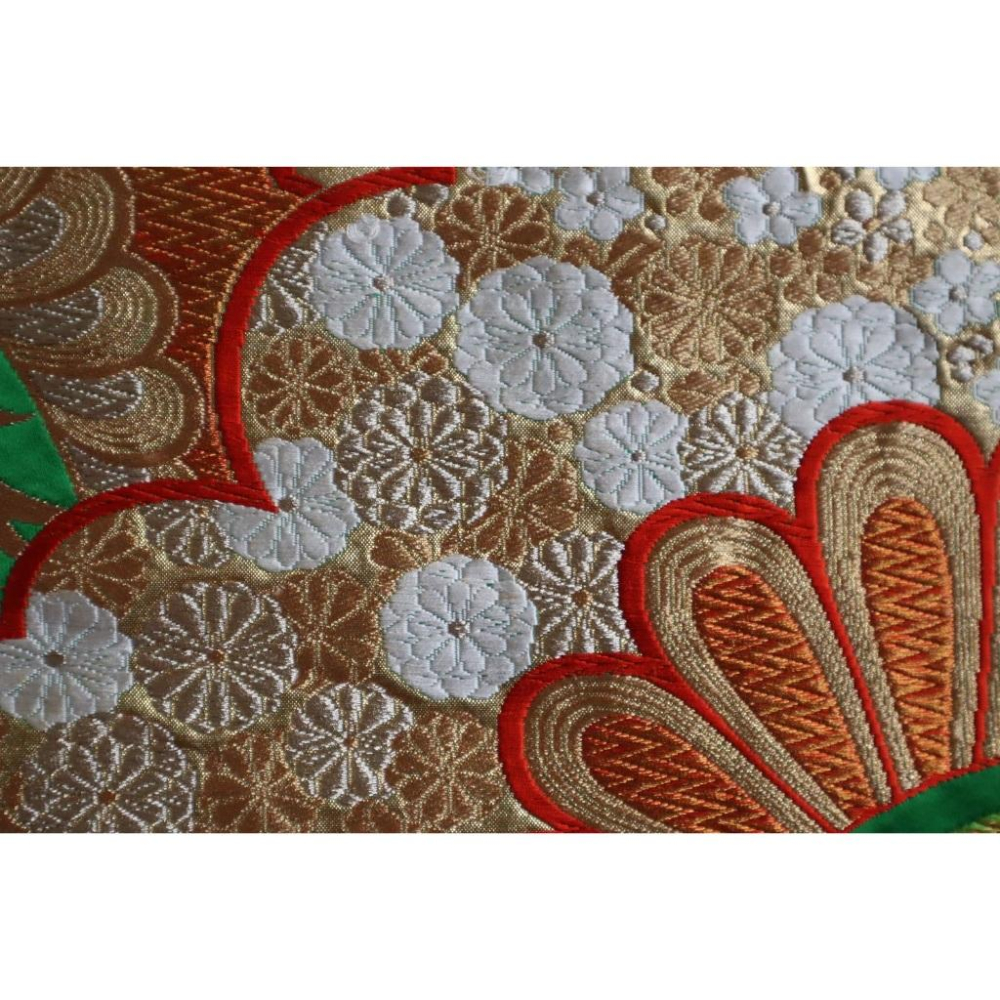 《部町》日本 唐織 菊紋刺繡 和服腰帶 茶巾 茶墊|浴衣 着物 袋帶 茶碗 茶道具 茶席 桌巾 花藝 茶杯-細節圖2