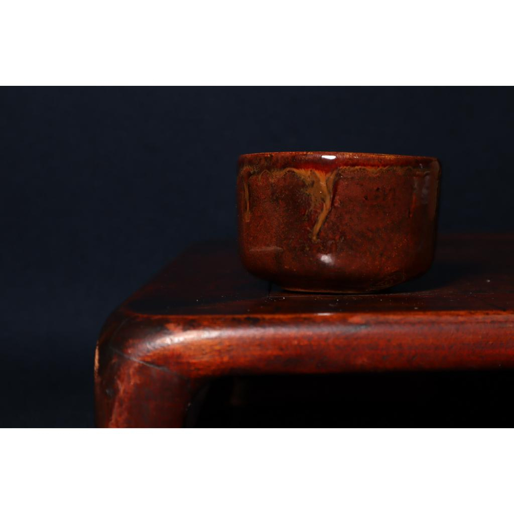 《部町》日本 長洛窯 大樋燒 手造 湯吞杯 附木盒｜抹茶 茶道具 茶道 花道 花藝 神社 茶碗 茶葉 京都-細節圖2