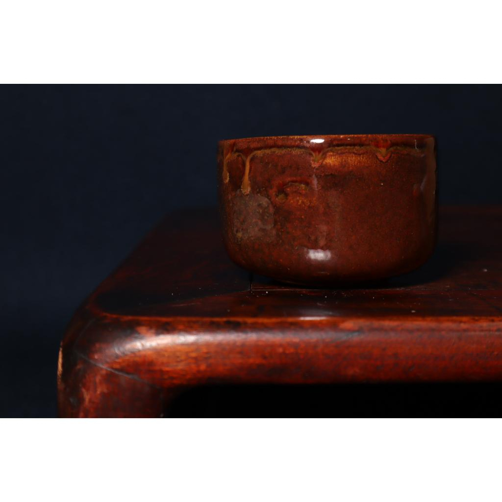 《部町》日本 長洛窯 大樋燒 手造 湯吞杯 附木盒｜抹茶 茶道具 茶道 花道 花藝 神社 茶碗 茶葉 京都-細節圖3