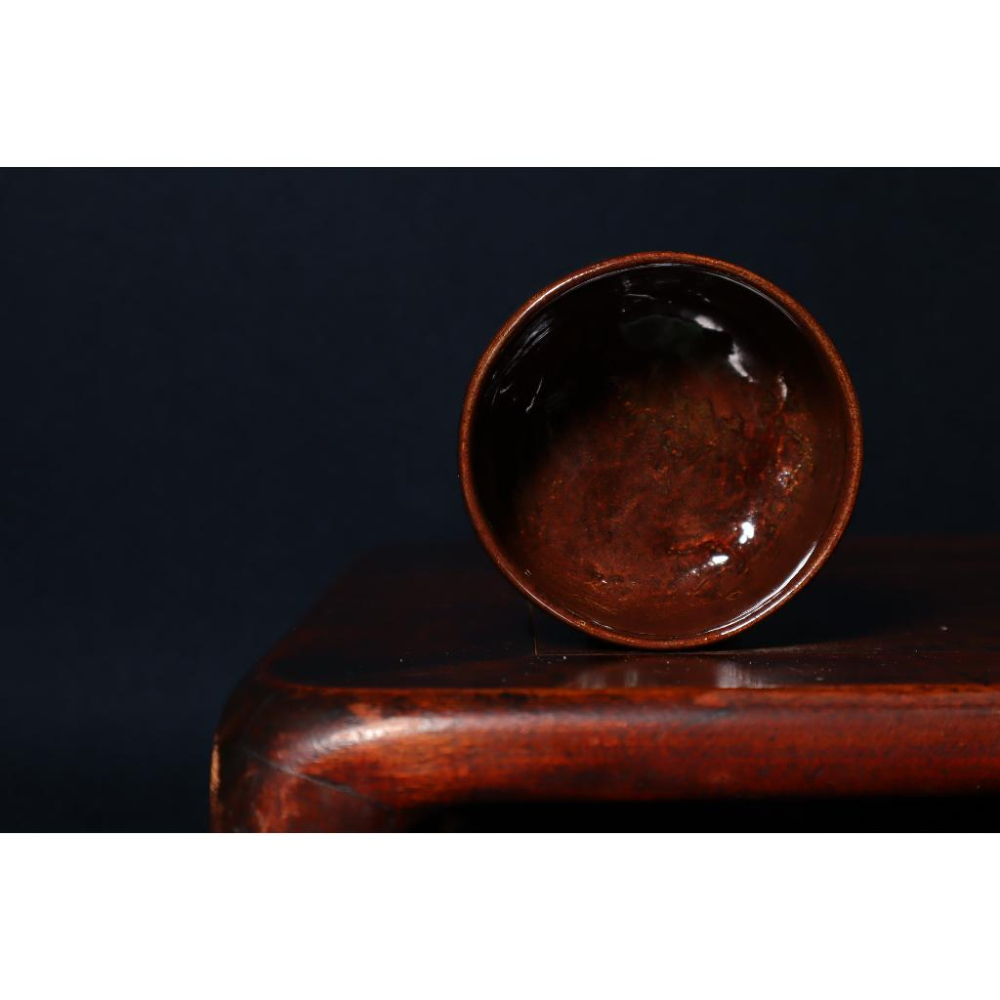 《部町》日本 長洛窯 大樋燒 手造 湯吞杯 附木盒｜抹茶 茶道具 茶道 花道 花藝 神社 茶碗 茶葉 京都-細節圖5