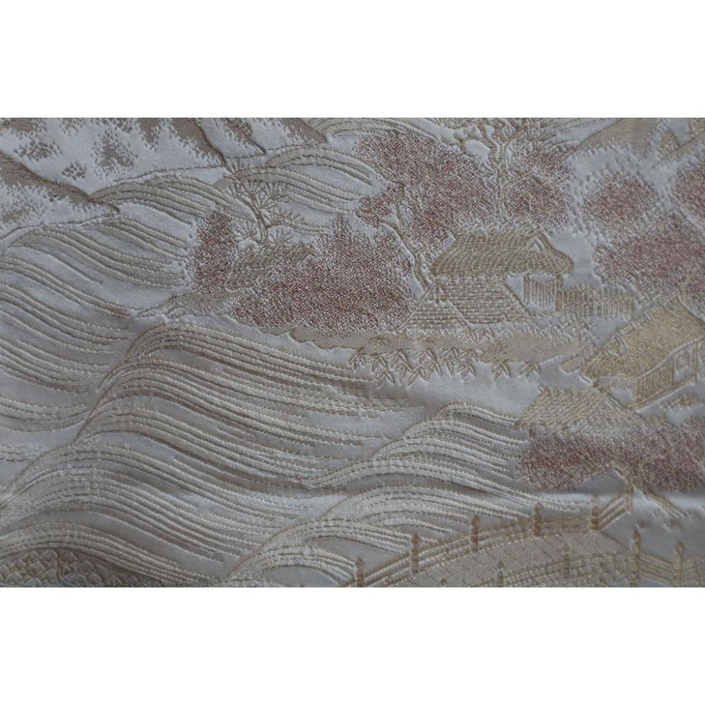 《部町》日本 佐賀錦織 春色橋紋 六通 和服腰帶 茶巾 茶墊|浴衣 着物 袋帶 茶碗 茶道具 茶席 桌巾 花藝 茶杯-細節圖4