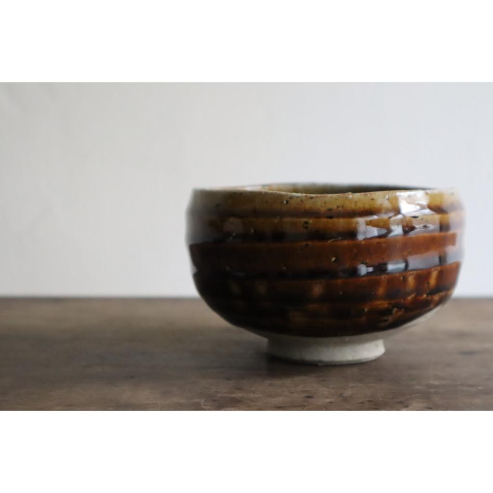 《部町》日本 黑瀨戶 窯變抹茶碗 ｜抹茶 茶道具 茶道 花道 花藝 神社 京都 古董 茶碗 茶杯-細節圖3