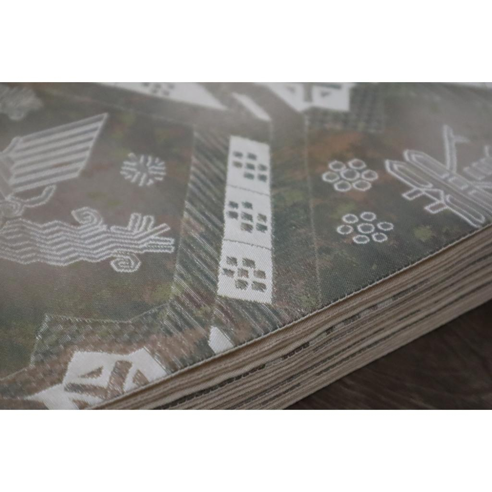 《部町》日本 佐賀錦織 鳥紋 六通 和服腰帶 茶巾 茶墊|浴衣 着物 袋帶 茶碗 茶道具 茶席 桌巾 花藝 茶杯-細節圖2