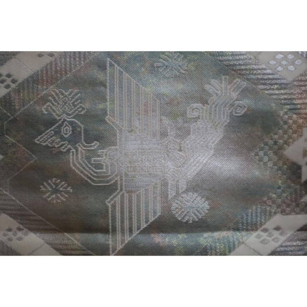 《部町》日本 佐賀錦織 鳥紋 六通 和服腰帶 茶巾 茶墊|浴衣 着物 袋帶 茶碗 茶道具 茶席 桌巾 花藝 茶杯-細節圖5